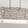 Lampa wisząca Silver Coral - 4 źródła światła Klasyczny pewter koralowy metalowy wzór okrągła nowoczesna organiczny design KL-SILVER-CORAL-ISLE KICHLER